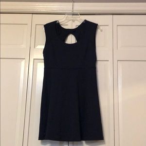 navy sleeveless dress